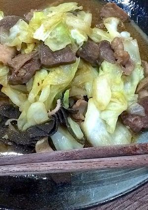 焼肉のタレで簡単ホルモンの野菜炒め♬-レシピのメイン写真