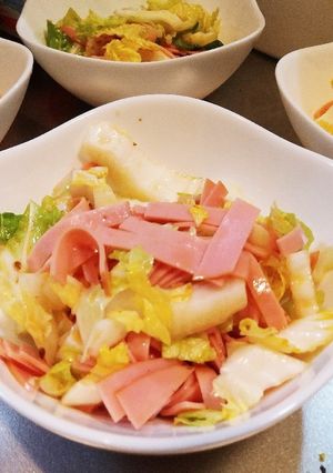 超簡単な白菜とハムの中華サラダ-レシピのメイン写真