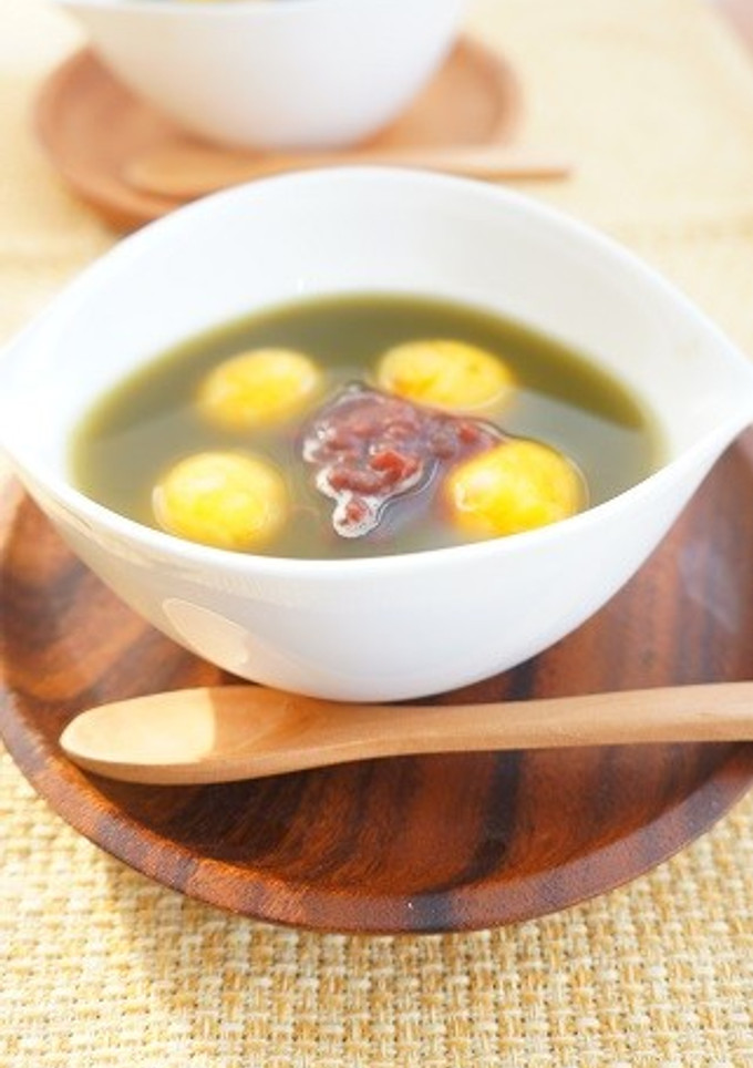かぼちゃ白玉団子の抹茶おしるこ-レシピのメイン写真