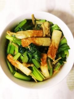 小松菜とちくわのカレー風味炒め-レシピのメイン写真