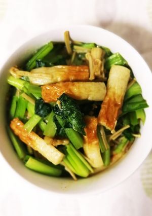 小松菜とちくわのカレー風味炒め-レシピのメイン写真