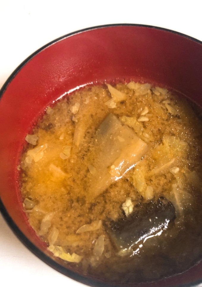 揚げ茄子と白菜のみそ汁-レシピのメイン写真