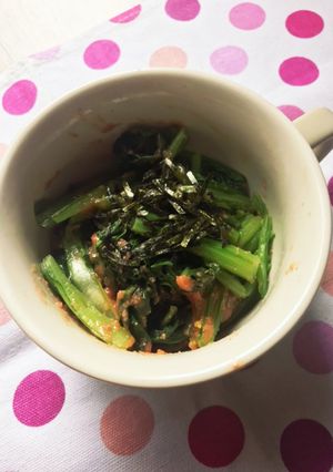 レンジで作る♪小松菜のたらこ和え-レシピのメイン写真