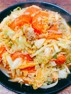 甘酸っぱい旨味〜トマトキムチ炒め〜-レシピのメイン写真