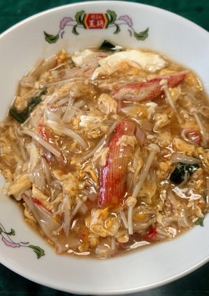 カニかま入り中華風かき玉あんかけ丼-レシピのメイン写真