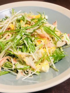 水菜とカニカマのミモザサラダ-レシピのメイン写真