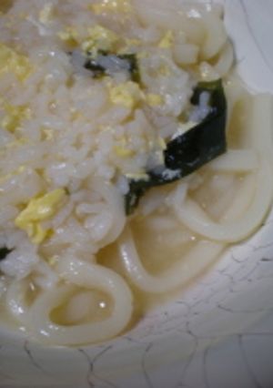 余ったお吸い物（即席）でおじやうどん-レシピのメイン写真
