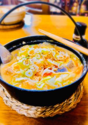 もつ煮込み〜うどん466kcal-レシピのメイン写真