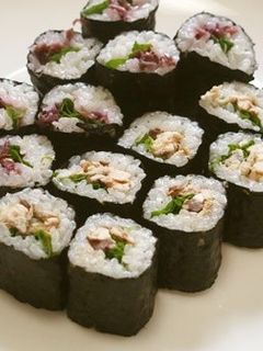鯖の細巻きと、しば漬けの細巻き♪-レシピのメイン写真