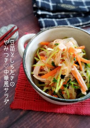 節約&簡単！豆苗としらたきの中華風サラダ-レシピのメイン写真