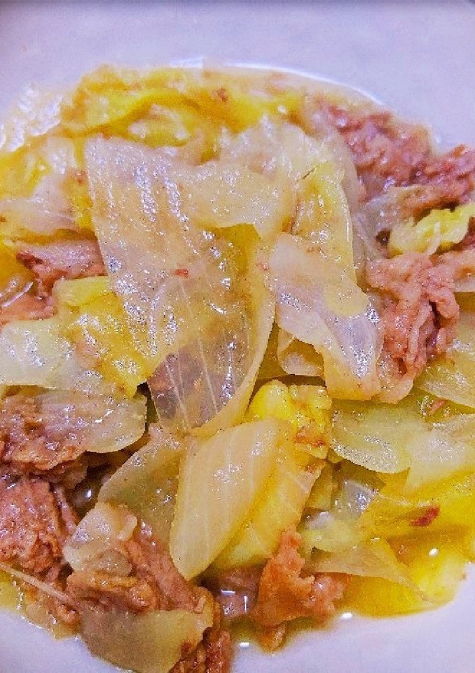 キャベツと玉ねぎと豚肉の柔らか煮-レシピのメイン写真