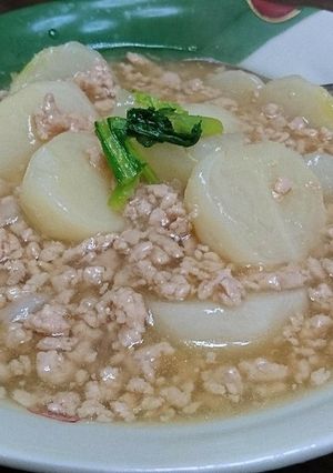 鶏ひき肉とかぶのあんかけ煮-レシピのメイン写真