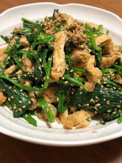 ほうれん草と油揚げの胡麻和え-レシピのメイン写真