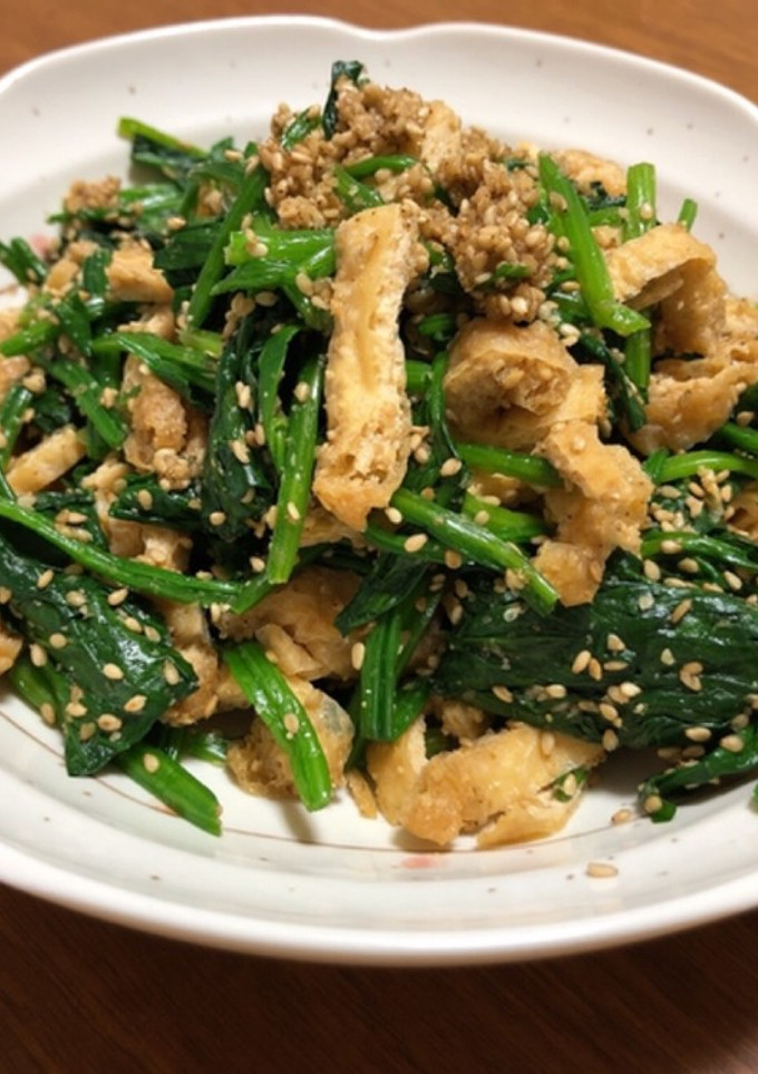 ほうれん草と油揚げの胡麻和え-レシピのメイン写真
