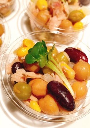 かんたん常備菜お豆とツナのサラダ-レシピのメイン写真