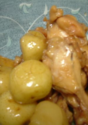 ♪小じゃがと手羽元の甘辛炒め煮♪-レシピのメイン写真
