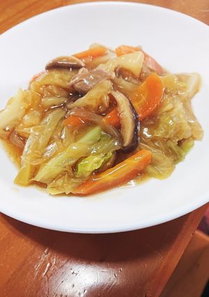 煮込み10分!キャベツと豚こまの中華煮-レシピのメイン写真