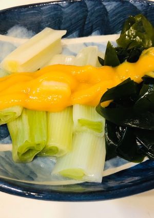 ネギとワカメのカラシ酢味噌-レシピのメイン写真