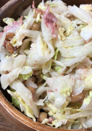 白菜と納豆のコンビーフ入りサラダ-レシピのメイン写真