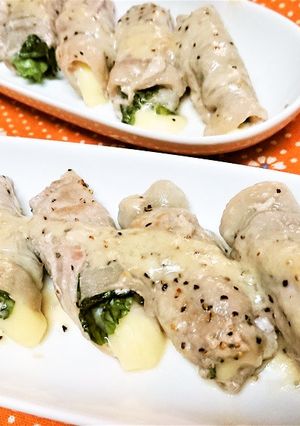 【レタスととろ~りチーズのペッパー肉巻】-レシピのメイン写真