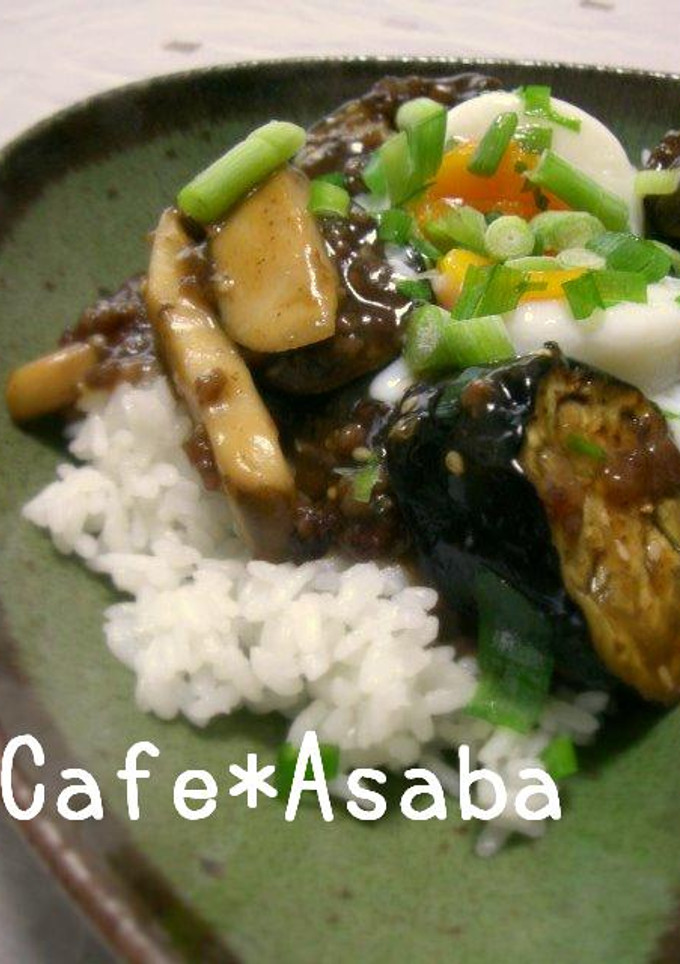 がっつり！なすときのこの甘辛丼♪-レシピのメイン写真