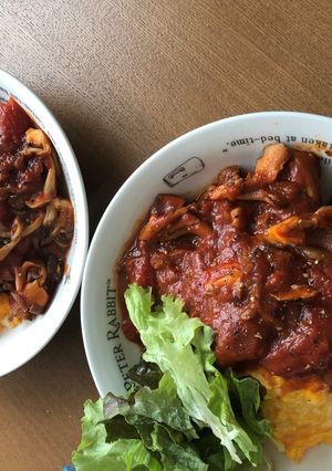 チキンと舞茸のトマトソースオムライス-レシピのメイン写真