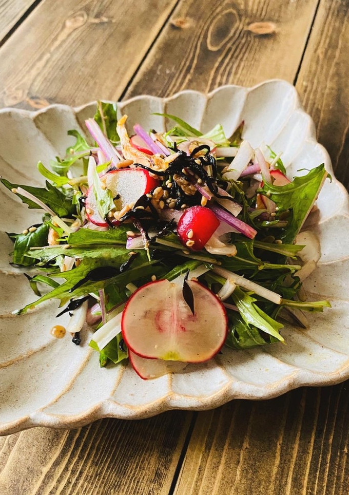 簡単副菜★ひじきと生野菜の和風胡麻サラダ-レシピのメイン写真