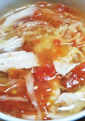 簡単！鳥むね肉のあったかスープ-レシピのメイン写真