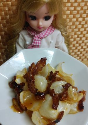 リカちゃん♡ゆりねと豚肉のお助け甘酢炒め-レシピのメイン写真