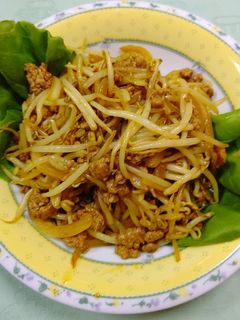 簡単もやし・玉葱・豚挽肉のカレー炒め-レシピのメイン写真