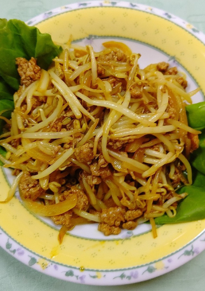 簡単もやし・玉葱・豚挽肉のカレー炒め-レシピのメイン写真