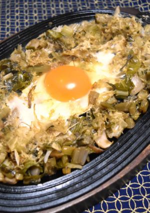 すんきとしゃくし菜の漬物ステーキ-レシピのメイン写真
