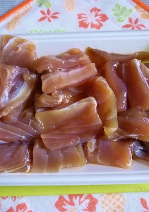 キハダマグロの剥き身のヅケ-レシピのメイン写真