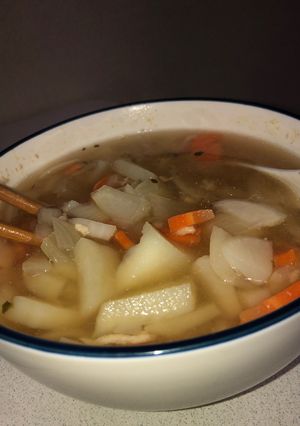 ずぼら!レンジで野菜と鶏ひき肉のポトフ-レシピのメイン写真