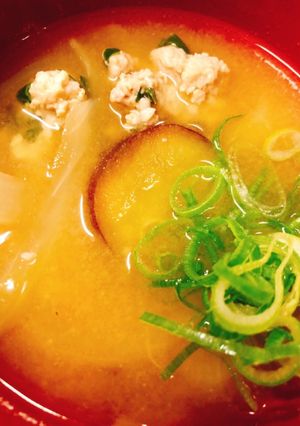365スープ17餃子タネのこりでお味噌汁-レシピのメイン写真