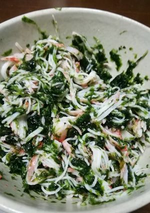 青海苔とカニかまの酢の物-レシピのメイン写真