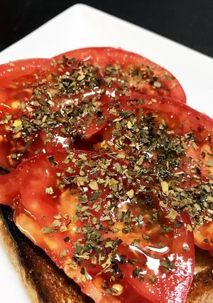 トマトに蜂蜜トースト-レシピのメイン写真