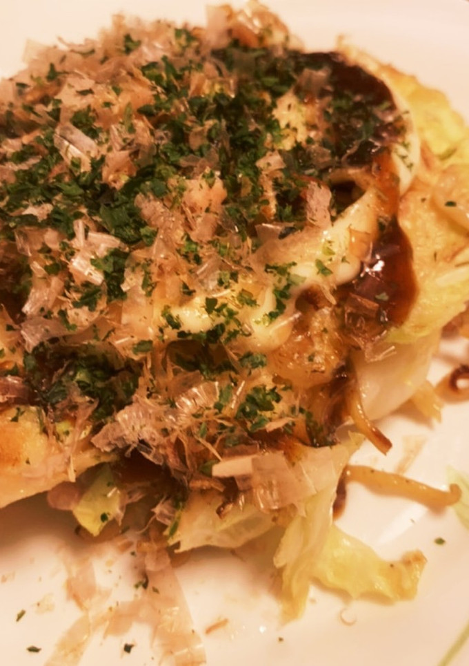 焼きそば入りお好み焼き、冷凍保存可-レシピのメイン写真