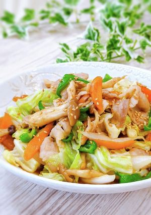ご飯が進む♪スタミナ甘辛野菜炒め-レシピのメイン写真