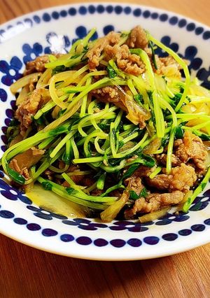 牛肉と豆苗の中華炒め-レシピのメイン写真