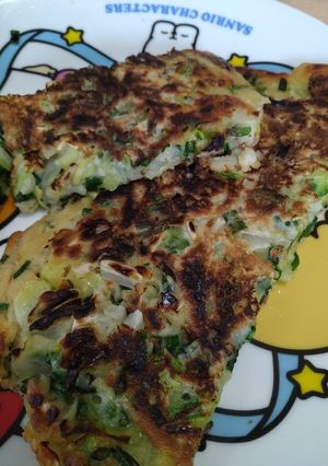余ったお好み焼き粉で簡単カリカリねぎ焼き-レシピのメイン写真