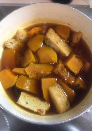 煮物マスターへの道。南瓜とガンモの煮物-レシピのメイン写真