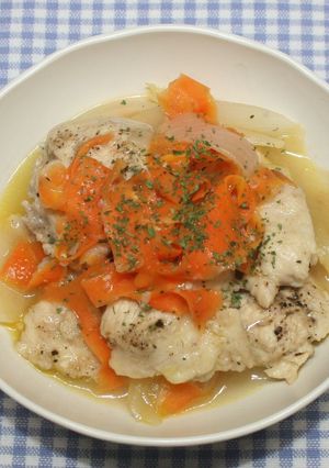 きょうの料理☆切り干し人参と鶏肉の蒸し煮-レシピのメイン写真