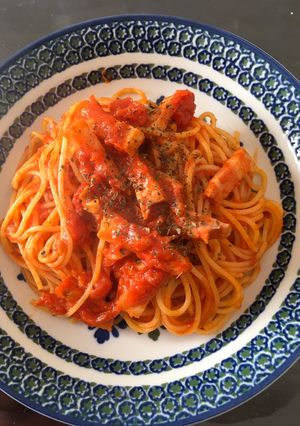 ★簡単★ベーコンとトマト缶のパスタ-レシピのメイン写真