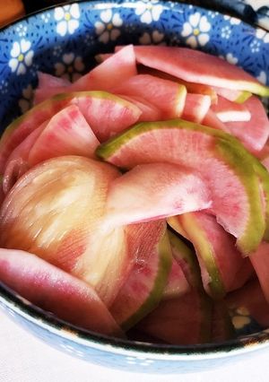 紅芯大根とミョウガの甘酢漬け-レシピのメイン写真