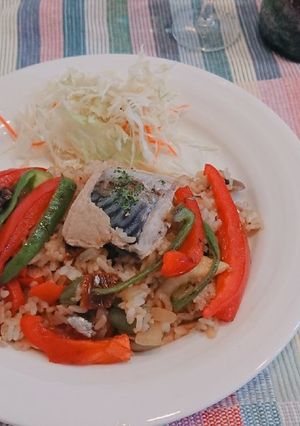 フライパンで簡単☆鯖缶パエリア-レシピのメイン写真