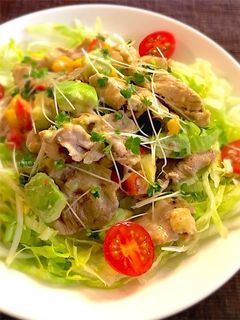 豚こまとアボカドの胡麻ドレ風味サラダ丼-レシピのメイン写真