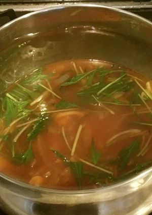 甘海老の頭の出汁でトマトスープ-レシピのメイン写真