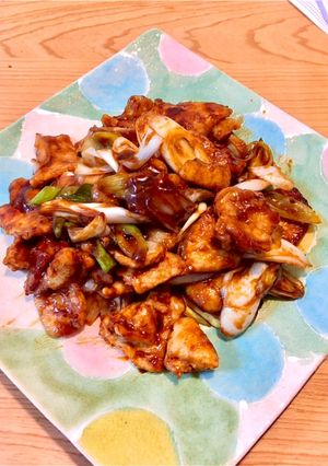 豚ロースと白ネギの赤味噌ダレ炒め-レシピのメイン写真