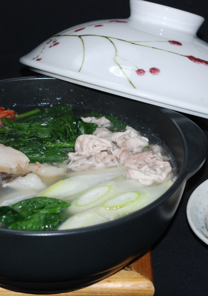 豚肉と海鮮と野菜の常夜鍋風♪-レシピのメイン写真